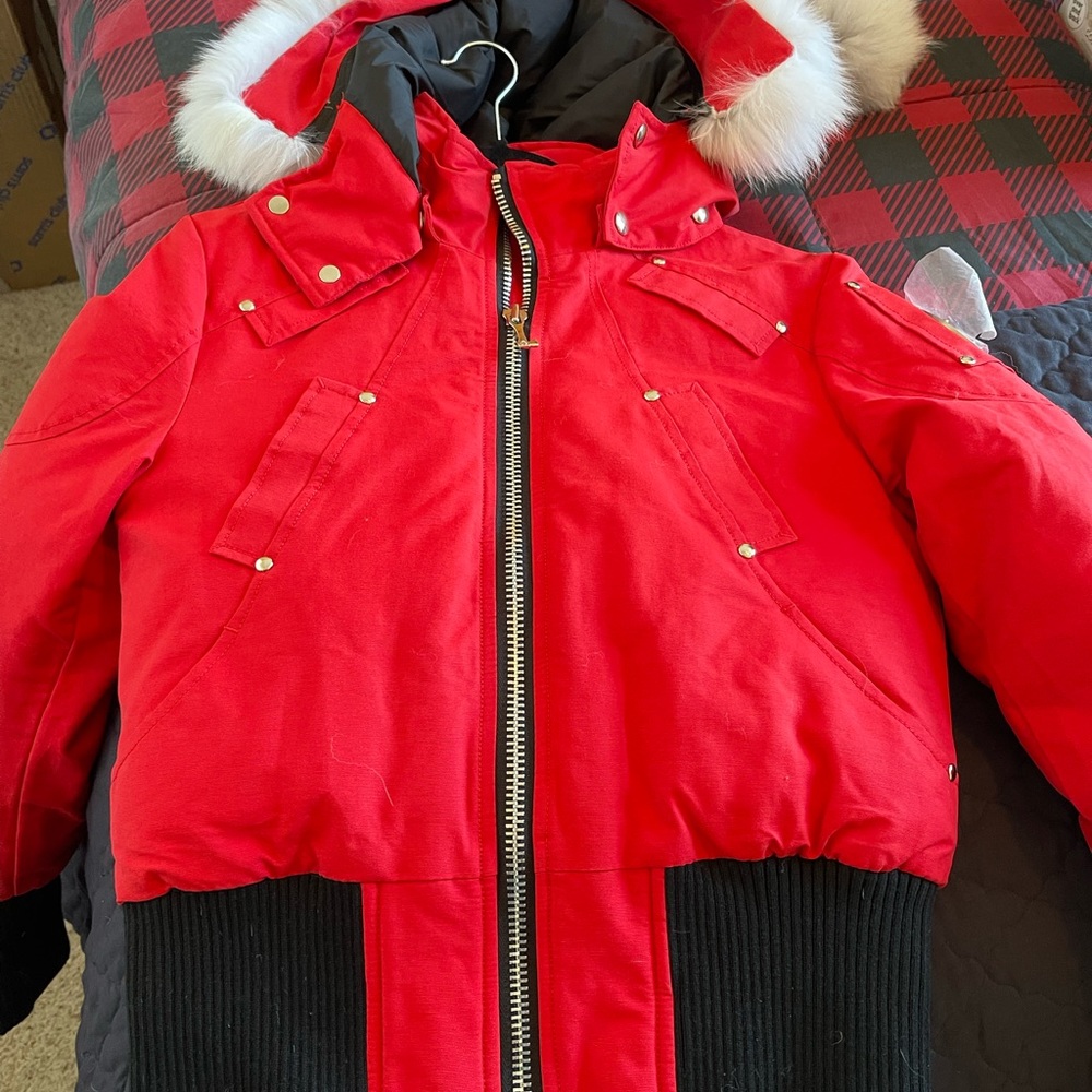 Moose Knuckles Coat/ Jacket Womans Red Fox fur